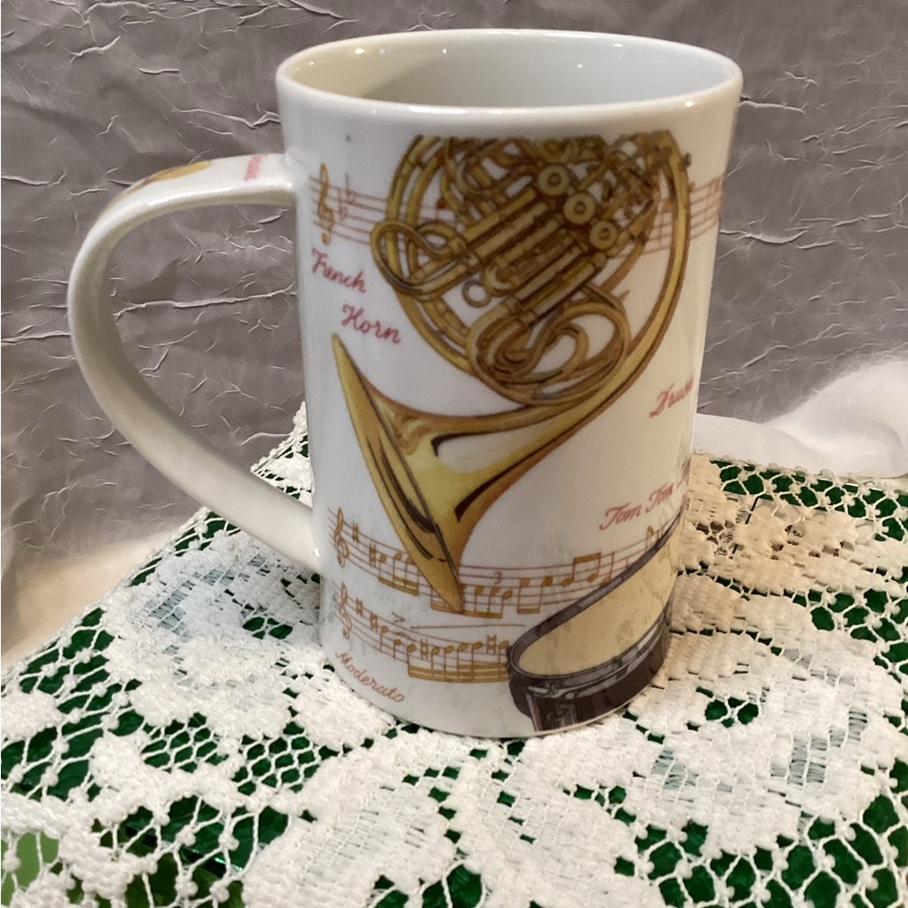 Dunoon Stoneware Musical Instruments Design Mug Made in Scotland